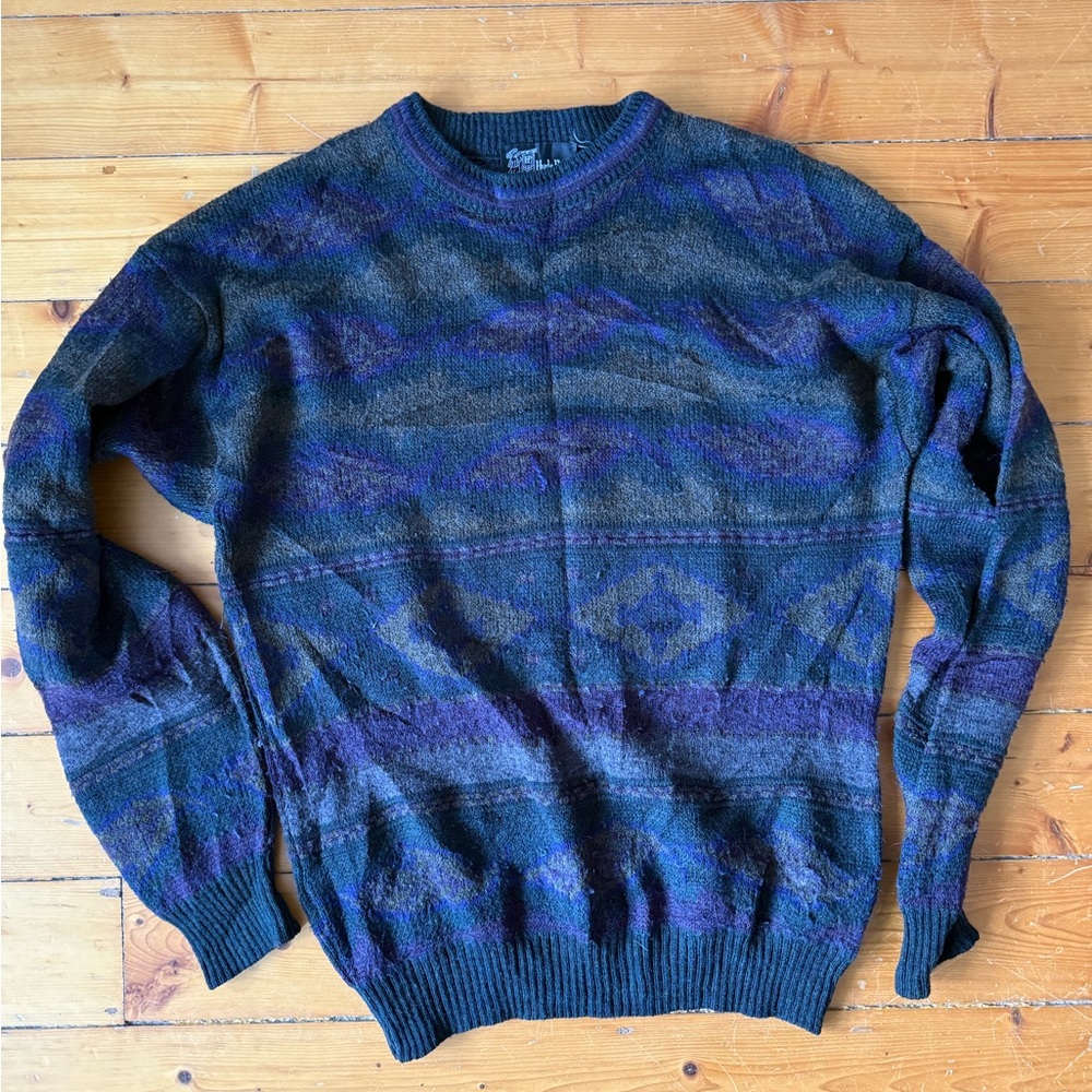 Hyde Part - Retro Grandpa Acrylic Sweater - 80s/90s Core